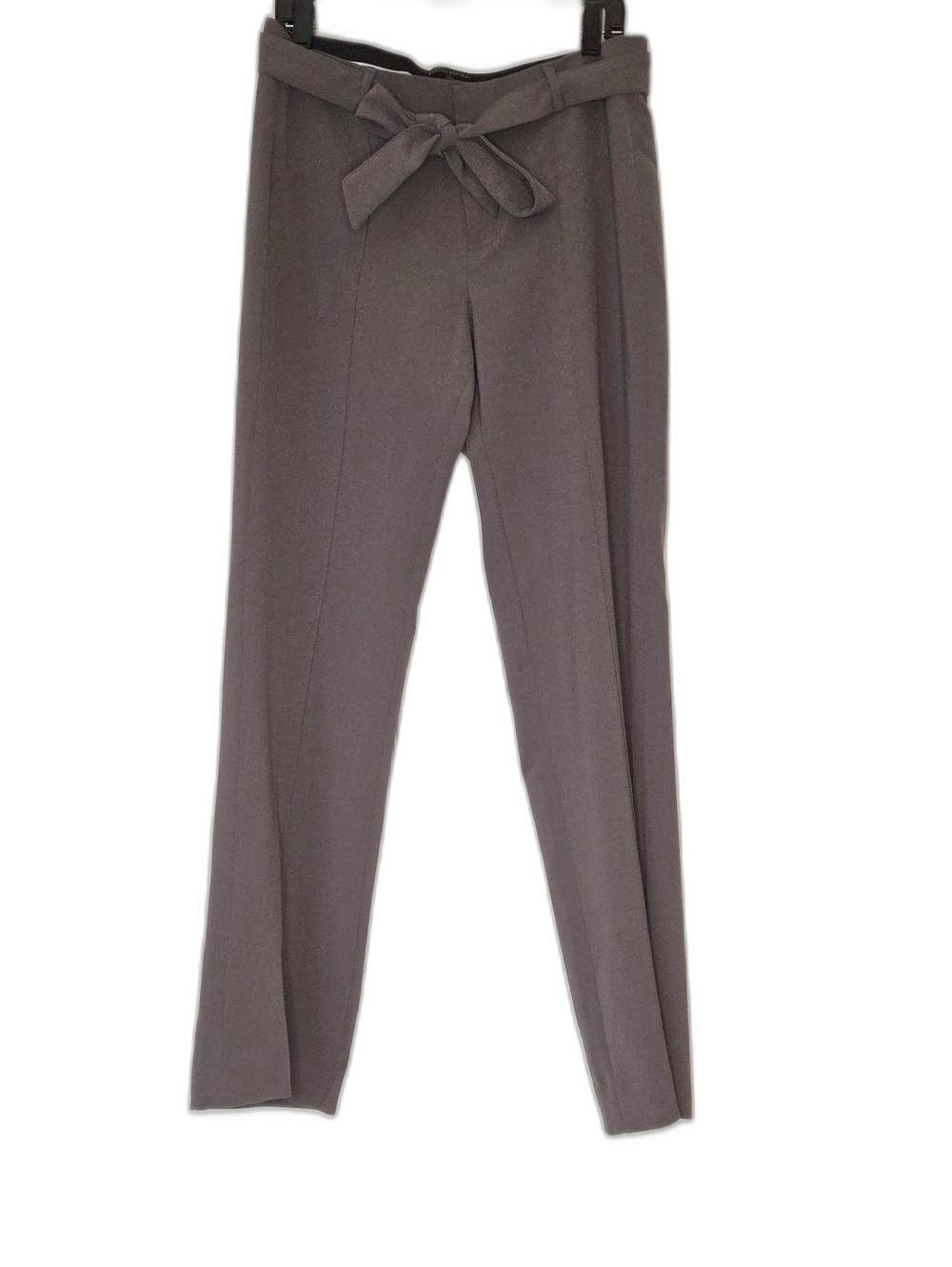 Banana Republic Dark Grey Taupe Paperbag Tie Waist Trousers Size 10